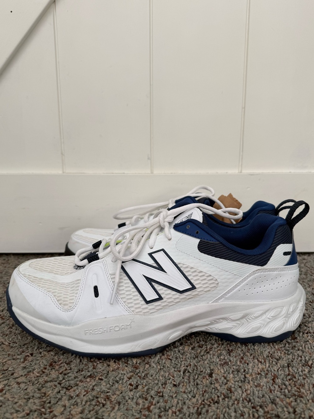 New Balance Fresh Foam X 1007 Men’s Size 11.5 Tennis Shoes, White/Blue/sea Salt